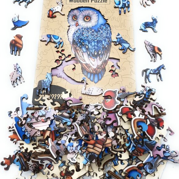 Suvira Animal Wooden Puzzle - Engaging, Educational, Owl - Picture 8 of 11